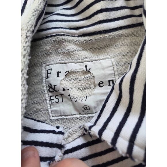 FRANK & EILEEN Mini Belfast Crop Peacoat Navy French Stripe sz XL - Picture 3 of 5